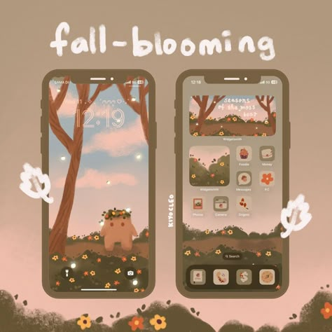 ⭐️ Fall-Blooming Phone Theme | iOS Phone Theme | Icon Pack | Widget Theme | Phone Wallpaper | Flower Icons Theme | Flower | Fall Theme | Autumn ⭐️ This Phone theme includes :  🍁52 Icons (can be use as Small/Large widgets) 🍁14 Medium Widgets 🍁6 Small/Large Widgets 🍁19 Phone Wallpapers/Homescreen 🍁11 Ipad Wallpapers/Homescreen PLEASE READ : ⭐️ INSTANT DOWNLOAD ⭐️ ⭐️ Please note that, all files need to be download via GOOGLE DRIVE since Etsy only limits to 5 uploads. ⭐️ Etsy will send an email Fall Phone Theme, Ios Phone Theme, Theme Widget, Galaxy Artwork, Flower Fall, Theme Phone, Desktop Themes, Cute Home Screens, Wallpaper Flower