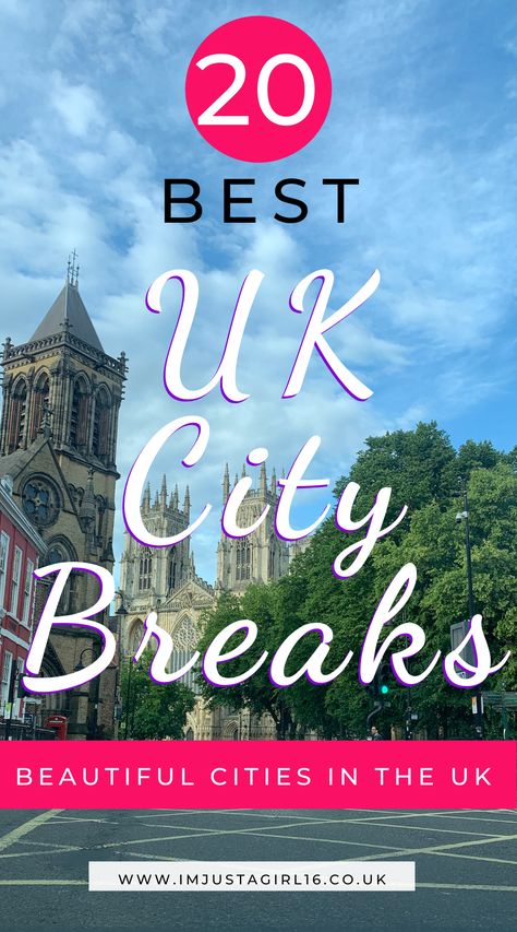 20 Best UK City Breaks - Beautiful Cities In The UK City Breaks Uk, Weekend Break, Cities To Visit, Uk City, Cathedral City, Roman Baths, Beautiful Cities, City Breaks, Remote Island