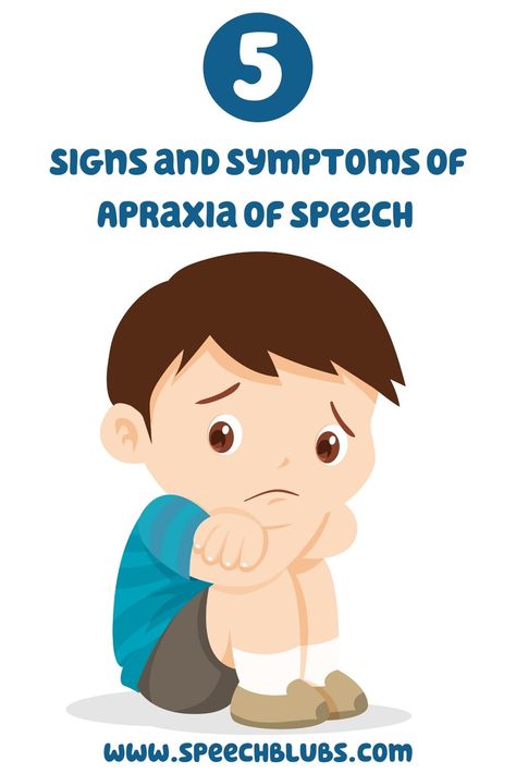 Apraxia is when a child has difficulty making accurate movements when speaking. The brain struggles to develop plans for speech movement. Speech muscles don't perform normally because the brain struggles to direct or coordinate the movements. Read about 5 signs and symptoms of apraxia of speech in our blog post! Apraxia Speech Therapy, Apraxia Of Speech Activities Preschool, Speech Apraxia Activities, Auditory Processing Disorder Activities, Apraxia Of Speech Activities, Speech Apraxia, Speech Language Pathology Grad School, Apraxia Therapy, Apraxia Activities