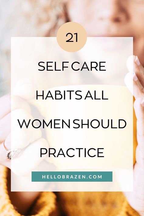 As women, self care shouldn't be considered a luxury upgrade to our lives, or make us feel like we are being selfish. Self care is simple habits that will help us to live our best, most healthy, and joyful lives. Here are 21 self care habits every woman should practice. Daily Self Care Habits, Healthy Self Care, Woman Self Care, Women Self Care, Self Care Habits, Daily Self Care, Simple Habits, Life Group, Making Life Easier