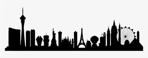 Las Vegas Skyline, Vegas Skyline, Skyline Silhouette, Silhouette Png, Silhouette Free, Png Download, Transparent Png, Png Image, Png Images