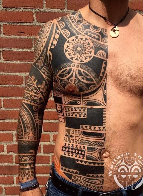 Marquesan Tattoo, Polynesian Tattoos Women, Chris Garver, Tattoo Dress, Maori Tattoos, Polynesian Tattoo Designs, Full Sleeve Tattoo Design, Tattoo Magazine, Marquesan Tattoos