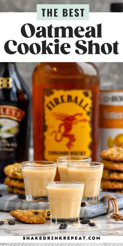 Shots Alcohol Recipes, Shake Drink, Cookie Shot, Liquor Recipes, Cocktail Drinks Alcoholic, Shots Alcohol, Mixed Drinks Alcohol, Yummy Alcoholic Drinks, Liquor Drinks