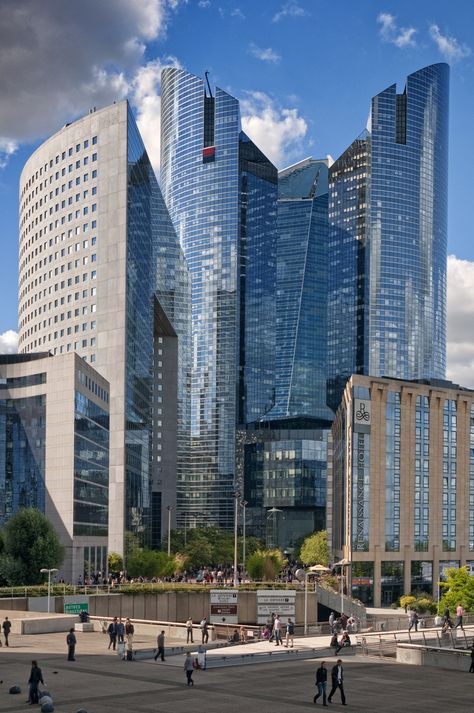 La Defense Towers La Defense Paris, Architecture Photography Buildings, Ad 100, Paris Architecture, Skyscraper Architecture, Architecture Building Design, Structure Architecture, Architecture And Design, City Photography