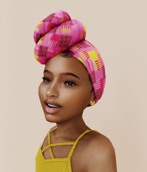 Urban Homage Headwrap Conversions | Afrosimtric Sims Free Sims 4, Sims 4 Clothing, Sims Mods, Sims 4 Cc, Maxis Match, Sims Cc, African Clothing, Head Wraps, Toddler Outfits