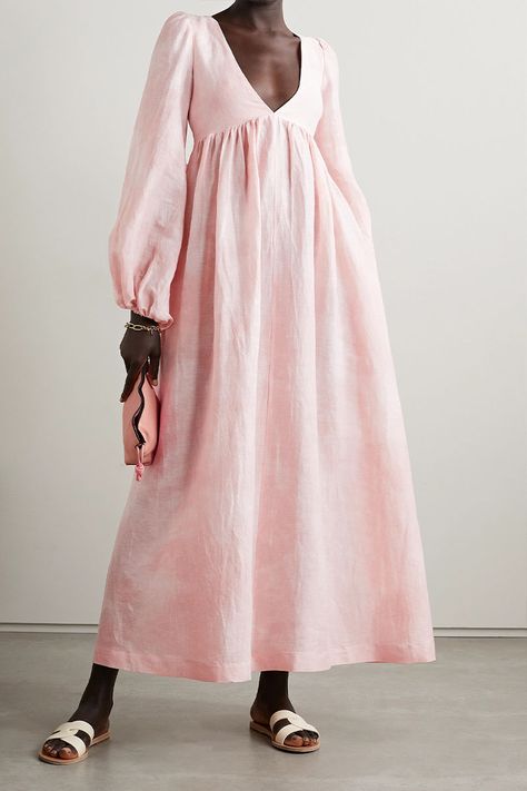 Gauze Maxi Dress, Lisa Marie Fernandez, Summer Capsule Wardrobe, Estilo Chic, Evening Outfits, Pink Linen, Linen Dresses, Mode Inspiration, Linen Clothes