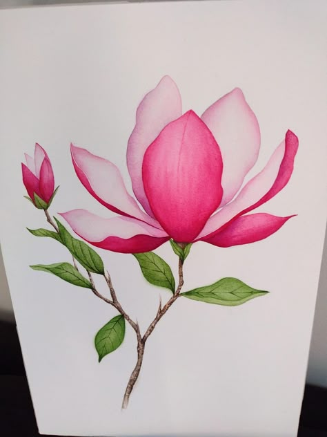 Coloring Flowers With Markers, Water Colour Flower Design, Cute Drawings Of Flowers, Water Colour Flower Paintings, Unique Fabric Painting Ideas, Easy Watercolor Flowers, Ear Tattoo Ideas, Ear Tattoos, Fabric Painting Techniques