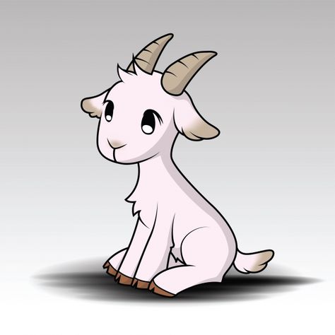 Cartoon Drawing Images, Cartoon Goat, Cute Goat, Goat Art, Cartoon Drawings Of Animals, Cute Goats, Animal Doodles, Cute Kawaii Animals, Cute Cartoon Drawings