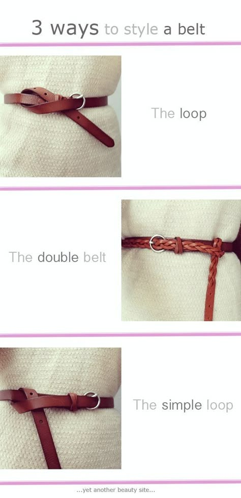 How To Tie A Belt, Plus-koon Muoti, Diy Fashion Hacks, Belt Style, Casual Styles, Fashion Hacks Clothes, Fashion Hacks, Looks Chic, Clothing Hacks