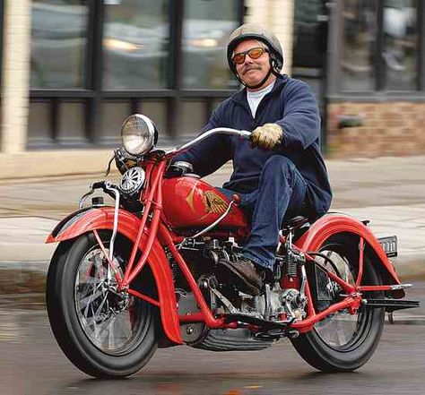 Indian Cycle, Indian Motorbike, Indian Motors, Vintage Indian Motorcycles, Antique Motorcycles, Motorcycle Black, Happy Man, American Motorcycles, Indian Scout