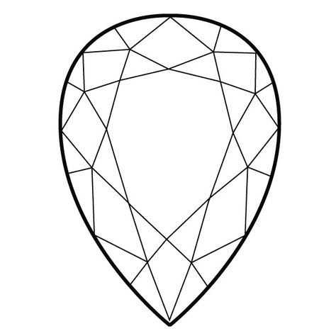 Five Unique Diamond Cuts Diamond Template, Jewel Drawing, Gem Drawing, Gem Tattoo, Crystal Drawing, Jewelry Rendering, Diamond Drawing, Gemstone Art, Jewelry Illustration