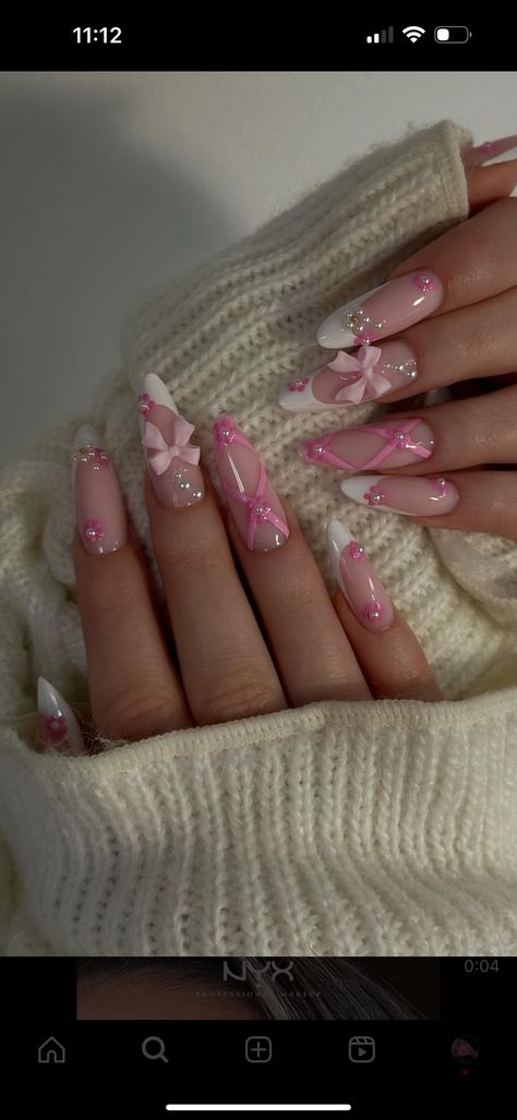 Nail Tech Hand Poses, Gel X Full Set, Cool Trendy Nails, Pink Unique Nails, Pink Square Long Nails, Acrylic Nail Designs Light Pink, Candy Land Nails Acrylic, Birthday Nail Set Ideas Almond, Super Girly Nails