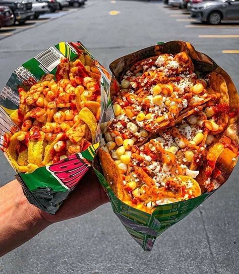 Food Truck Snack Ideas, Mexican Food Aethstetic, Chips With Cheese, Mexican Snack Foods, Mexican Snacks, Mexican Street Food, Mexico Food, Junk Food Snacks, Hispanic Food