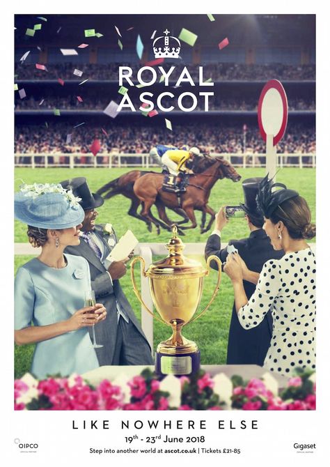 Ascot Horse Racing, Advert Design, Royal Ascot Races, Eventing Horses, Thoroughbred Horse Racing, Horse Party, Horse Posters, Racing Art, Thoroughbred Horse