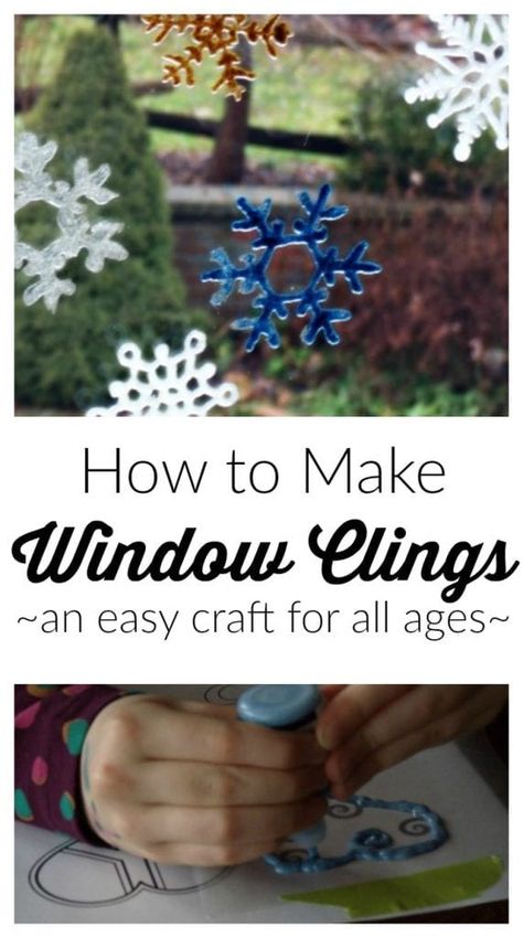 Make Window Clings, Diy Window Clings, Craft For All Ages, Rainy Day Activities For Kids, Photo Window, Crafts For Teens To Make, Easy Craft Ideas, Crafts For Seniors, Simple Craft