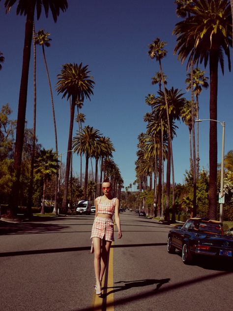 Anna Mila Guyenz InStyle Germany Beverly Hills Fashion Editorial Beverly Hills Fashion, Los Angeles Street Style, Anna Mila, Los Angeles Aesthetic, Updo Bun, California Fashion, Fashion Director, Sleek Updo, Get Glam