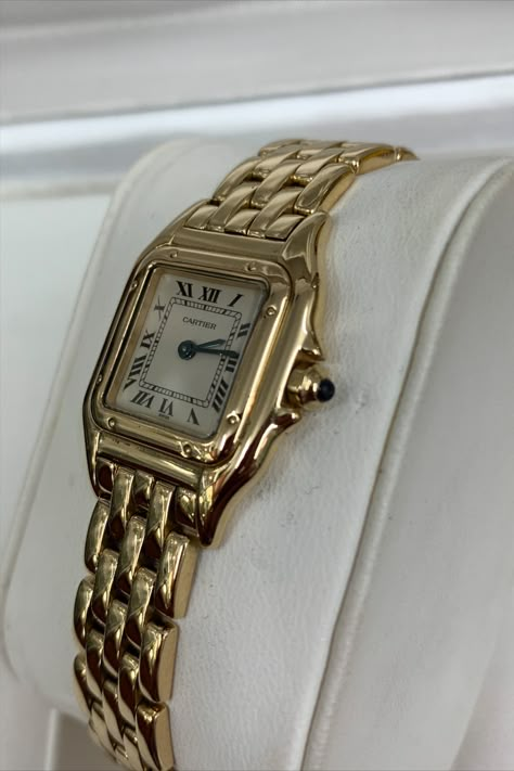 Steph Core, Cartier Panthere Watch, Cartier Watches Women, Cartier Panther, Jewelry Stack, Cartier Gold, Stylish Watches Men, Wishlist 2024, Watches For Sale