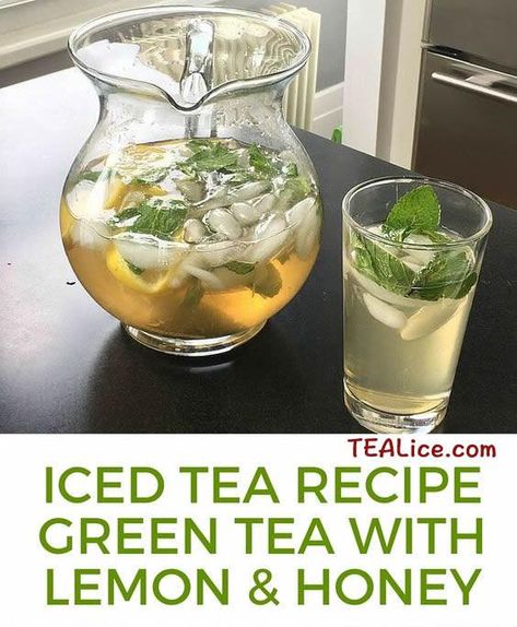 Lemon Honey Green Iced Tea – TEAliSe Green Tea Detox Drink, Lemon Iced Tea Recipe, Iced Green Tea Recipe, Ginger Iced Tea, Green Iced Tea, Green Tea Uses, Green Tea Lemonade, Green Tea Diet, Sweet Tea Recipes