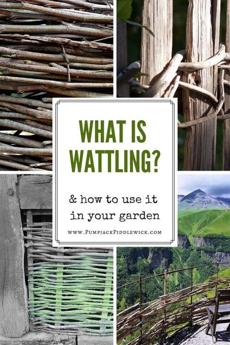 Wattle Fence, Willow Fence, Wattle And Daub, Small Farms, Living Fence, Fencing Material, Garden Vines, Permaculture Gardening, Old Fences