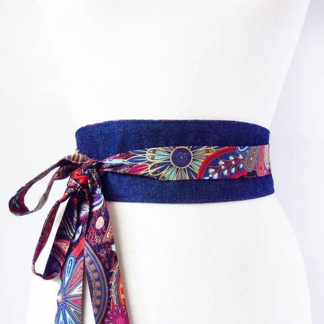 Obi Belt Sewing Pattern, Fabric Belts For Women Fashion, Belt Making Ideas, Fabric Belts For Women, Obi Belt Pattern, Obi Style, Ropa Upcycling, Diy Belt, Diy Belts