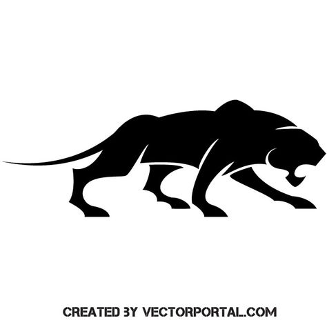 Jaguar silhouette vector image Jaguar Silhouette, Jumanji Party, Jaguar Logo, Animals Sketches, Domestic Animals, Black Silhouette, Silhouette Free, Stencil Art, Free Vectors