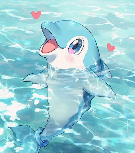 Pokemon Tumblr, Pokemon Show, Dolphin Drawing, Pokemon Badges, Cartoon Dolphin, Pokemon Photo, Pokemon Blue, Cool Pokemon Wallpapers, Pokemon Alola