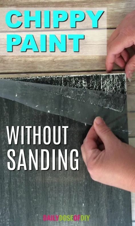 Paint Without Sanding, Chippy Paint Technique, Wood Crafts Furniture, Crackle Painting, Furniture Painting Techniques, Diy Upcycling, Chippy Paint, Diy Holz, Distressed Furniture