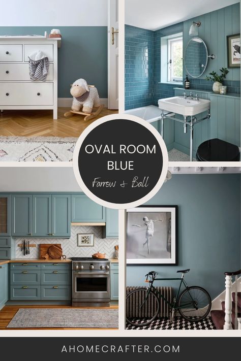 Farrow & Ball's Oval Room Blue is a rich deep blue paint color with a touch of green undertones. |Farrow and Ball paint colors| Farrow and Ball| best blue green paint colors| best blue gray paint colors| best blue for kitchen cabinets| best blue gray color for kitchen cabinets| accent wall colors| most popular paint colors this year| most popular farrow and ball paint colors| paint colors for dining room| best paint colors for nursery| Blue For Kitchen Cabinets, Paint Colors For Nursery, Paint Colors For Dining Room, Best Blue Green Paint Colors, Farrow And Ball Paint Colors, Farrow And Ball Oval Room, Deep Blue Paint, Blue Kitchen Walls, Blue Paint Color