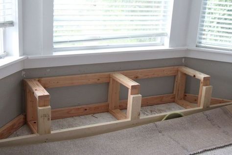 diy window bench Diy Bay Window Bench, Diy French Mattress, Window Bench With Storage, Diy Window Bench, Box Seating, Window Storage Bench, Bay Window Benches, Bedroom Window Seat, Window Cleaner Homemade