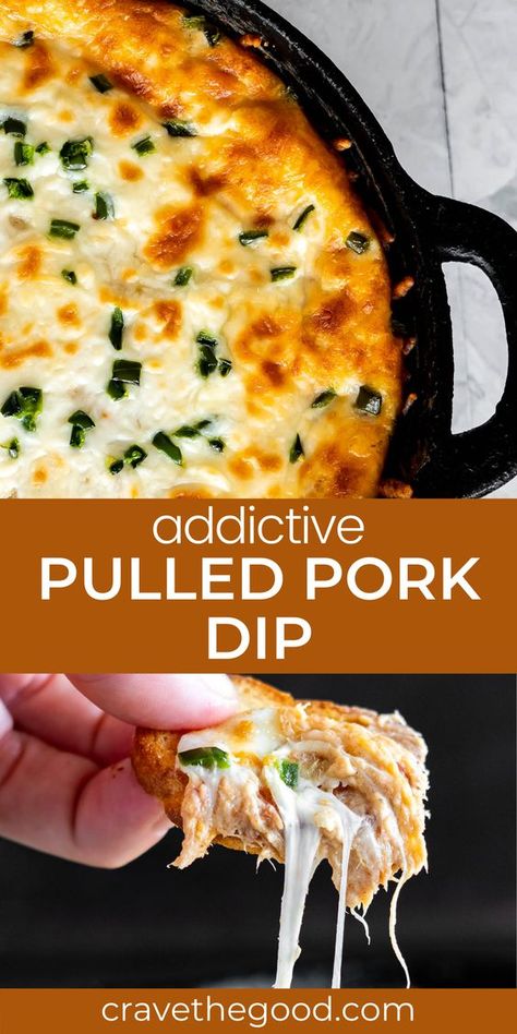 Pulled Pork Appetizer, Pulled Pork Dip, Pork Dip, Baked Dip, Pulled Pork Leftover Recipes, Leftover Pulled Pork, Pulled Pork Leftovers, Dip Recipes Easy, Pulled Pork Recipes