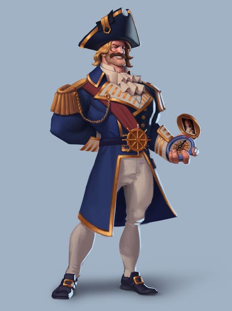 Ship Captain Character Design, Sailor Captain, Navy Admiral, Golden Age Of Piracy, Navy Art, Ocean Heart, Sea Captain, Boat Captain, Leagues Under The Sea