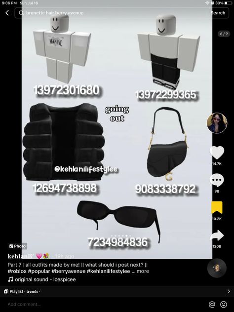 Roblox Outfits Codes Jacket, Black Jacket Code Berry Ave, Roblox Codes For Jackets, Roblox Codes For Berry Ave Clothes, Roblox Coat Codes, Roblox Black Jacket Code, Headless Outfit Codes, Black Shirt Roblox Code, Baddie Codes For Brookhaven