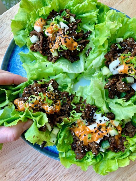 Bulgogi Lettuce Wraps, Bulgogi Marinade, Bulgogi Sauce, Bulgogi Recipe, Beef Lettuce Wraps, Ground Beef Recipe, Seared Chicken Breast, Easy Chicken Breast, Salad Meal Prep