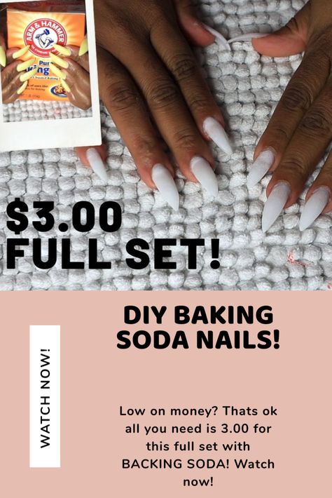 Soda Nails, Baking Soda Nails, Nail Care Diy, Baking Soda Benefits, Dollar Store Hacks, Cheap Nail, Aloe Gel, Healthy Advice, Simple Health