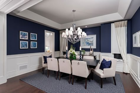 Dining Rooms | Jane Lockhart Interior Design Dining Room Navy, Luxurious Dining Room, Dining Room Paint, Dining Room Blue, Dining Room Remodel, Dining Room Colors, Luxury Dining Room, Elegant Dining Room, Dining Room Inspiration