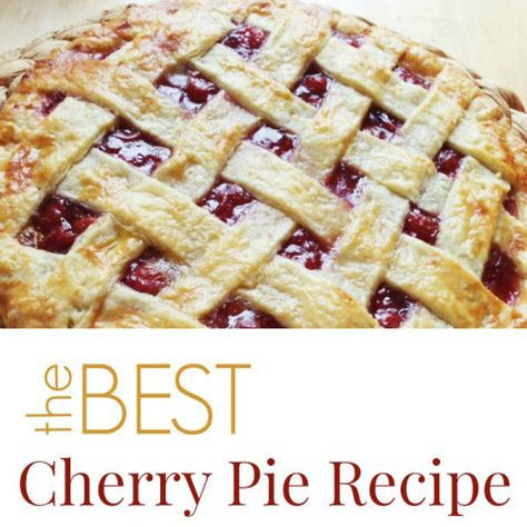 The Best Cherry Pie Recipe- I will totally try this! Best Cherry Pie Recipe, Best Cherry Pie, Artful Parent, Cherry Pie Recipe, Fruit Pies, Canned Cherries, Cherry Recipes, Apple Fritters, Sweet Pie