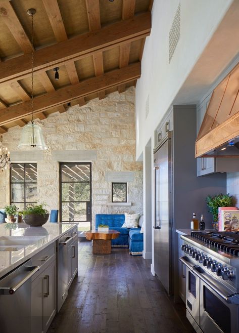 Texas Hill Country Ranch by M Interiors | 1stDibs Hill Country Interior Design, Ranch Home Interior, Texas Hill Country Decor, Texas Ranch Homes, Texas Hill Country Homes, Spanish Castle, Building House Ideas, Lodge Interiors, Farmhouse Style Homes