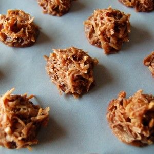 Chocolate Coconut Haystacks | Cooking Mamas Haystack Candy, Coconut Haystacks, Easy Homemade Treats, Chocolate Haystacks, Unsweetened Chocolate, Homemade Treats, Chocolate Coconut, Shredded Coconut, Chopped Pecans