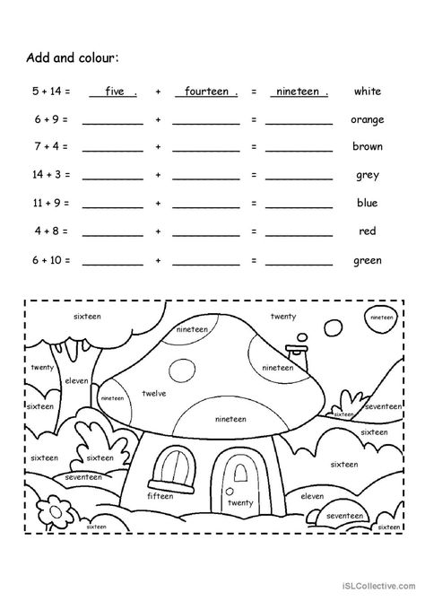 Colours and Numbers: English ESL worksheets pdf & doc English Colouring Worksheet, Colour The Numbers Worksheet, Math Activity Grade 1, Esl Elementary Worksheets, Colours In English Worksheet, Esl Numbers Worksheets, English Coloring Worksheets, English Worksheets For Beginners, Esl Numbers Activities