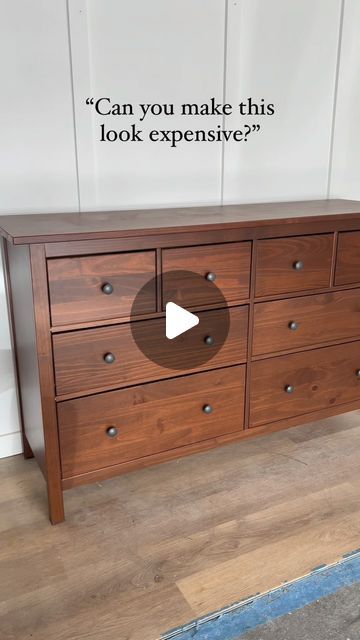 Samantha Stoddard | diy & furniture flips on Instagram: "“Is it possible to make IKEA look expensive?” Yes 🙌🏻 This very common IKEA dresser got a makeover with a little paint and some drawer detailing!   You don’t have to spend a ton of money to design the home you want. DIYing and furniture flipping is a great way to get that high end look, for a fraction of the price. And you may already have a dresser like this!   Dresser: @ikeausa  Wood Filler: @dapproducts  Sander: @surfprepsanding  Sprayer: @wagnerspraytech (comment “SPRAYER” for the link)  Paint: @endurowoodcoatings “Balboa Mist”  Drawer Trim Kit: @myoverlays Knobs: @amazon   🫶🏼 Ps, if you want to tackle your own furniture flip but don’t know where to start, comment “GUIDE” and I’ll send you my beginners guide to furniture flipp Best Paint For Ikea Furniture, Koppang Dresser Hack Nursery, Ikea Malm Dresser Wood, Dresser Ikea Makeover, Adding Trim To Dresser, Drawer Lining Ideas, Dresser Makeover For Nursery, Chest Dresser Makeover, Ikea Hemnes Drawers Hack