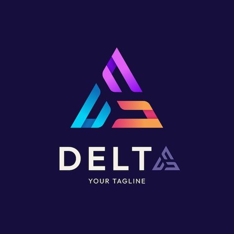 Gradient delta logo design | Free Vector #Freepik #freevector #delta #personal-logo #logo #triangle-logo Delta Logo Design, Delta Symbol, Delta Logo, Photoshop Edits, Logo Triangle, Vector Gradient, Big Data Analytics, Logo Design Free, Financial Information