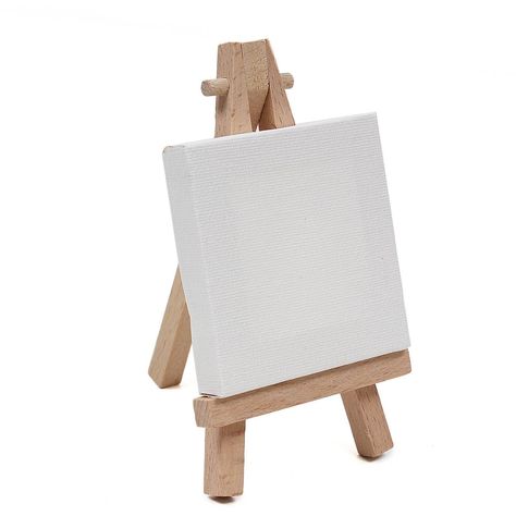 Mini Easel And Canvas 12Cm X 7Cm | Hobbycraft Easel Stand Diy, Set Painting, Mini Easel, Artist Easel, Wood Easel, Deep Box Frames, Display Easel, Easel Stand, Wooden Easel