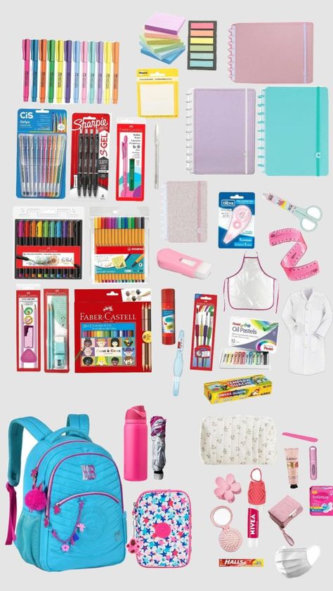 School Backpack Essentials, College Student Hacks, Backpack Essentials, Stationary Items, Student Hacks, School Supplies List, I School, School Backpacks, College Students