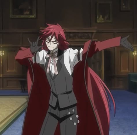 Grell Sutcliff, Red Hair, Thank You, Red, Anime, Hair, Black