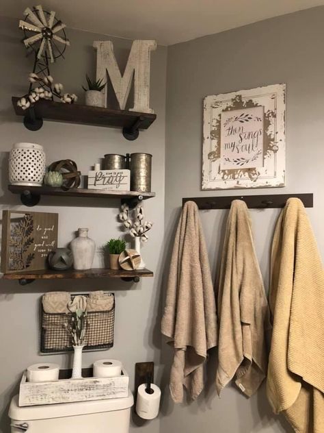 Boho Chic Bathroom Ideas, Chic Bathroom Ideas, Boho Chic Bathroom, Best Vanilla Cake, Best Vanilla Cake Recipe, Half Bathroom Decor, Bathroom Decor Signs, Bathroom Storage Hacks, Powder Room Remodel