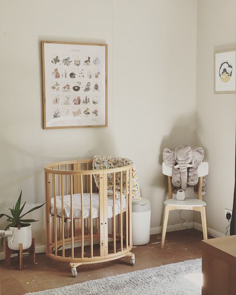 Stokke Nursery Room, Stokke Crib Nursery, Ikea Elephant, Stokke Cot, Stoke Crib, Hygge Nursery, Stokke Crib, Stokke Mini Crib, Stokke Clikk High Chair