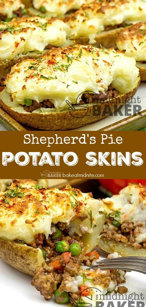 Potato Skins Easy, Chow Recipe, Full Course Meal, Asparagus Recipes, Healthy Meats, Shepherds Pie Recipe, Potato Skin, Cheesy Potato, Snickerdoodle Cookies