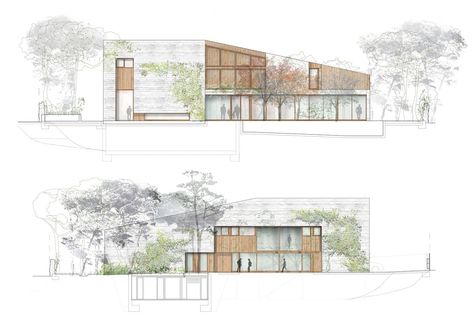 The Best Architectural Drawings of 2018,© DL+A De Lapuerta Campo arquitectos asociados Section Drawing Architecture, Small Country Homes, Section Drawing, Elevation Drawing, Architecture Elevation, Architecture Collage, Architecture Graphics, Architectural Section, Architecture Inspiration