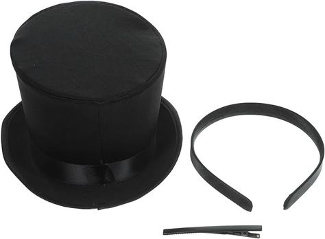 Amazon.com: Beaupretty Black Mini Top Hat Headband Fascinator Headpiece Roaring 1920s Gatsby Party Costume Accessory : Clothing, Shoes & Jewelry Top Hat Headband, Clown Outfit, Roaring 1920s, Clown Clothes, Headband Fascinator, Headpiece Accessories, Black Top Hat, Hat Headband, Mini Top Hat