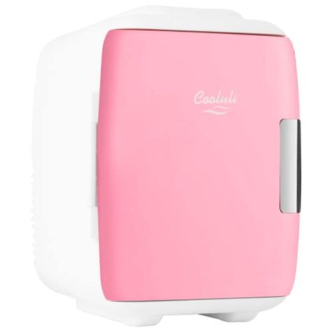 Cooluli Mini Fridge for Bedroom - Car, Office Desk & Dorm Room - Portable 4L/6 Can Electric Plug In Cooler & Warmer for Food, Drinks, Skincare Beauty & Makeup - 12v AC/DC & Exclusive USB Option, Pink Refrigerated Snacks, Cosmetic Fridge, Terracotta Interior Design, Pink Mini Fridge, Black Mini Fridge, Fridge Dimensions, Electric Cooler, Beer Snacks, Amazon Skincare